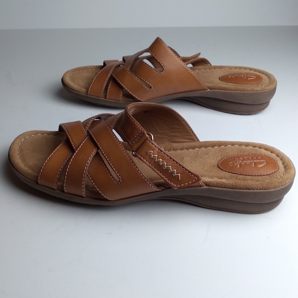 Clark's, Artisan slide size 9.5M, color cognac slide.